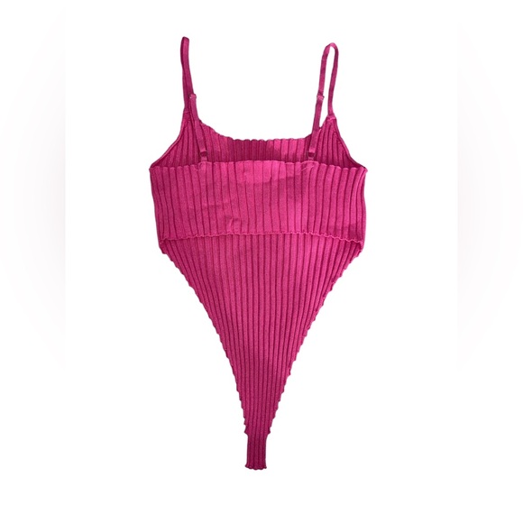 Pink Asymmetrical Crop Top - Picture 2 of 2